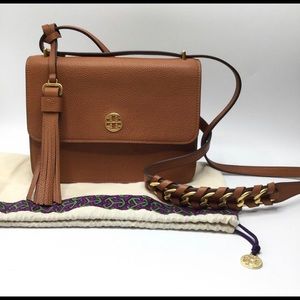Tan Tory Burch Brooke Leccio Purse with dust bag